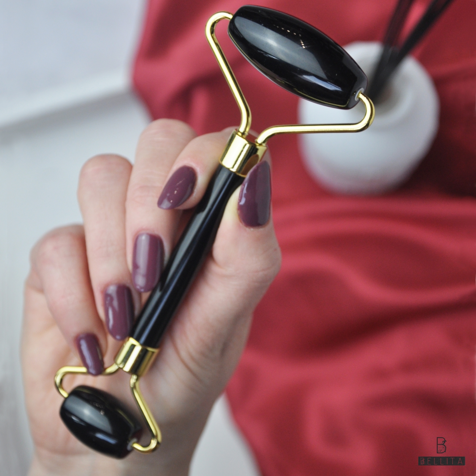 Roller z czarnego obsydianu